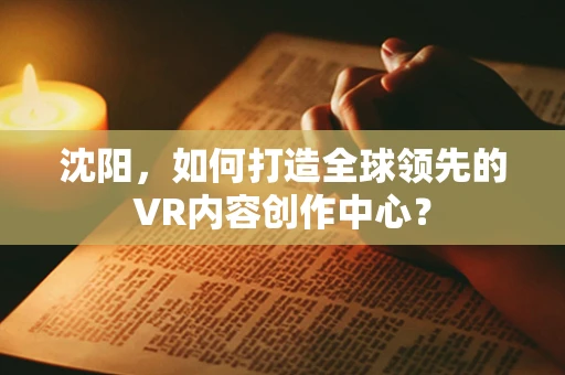 沈阳，如何打造全球领先的VR内容创作中心？