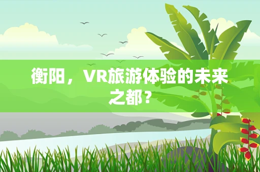 衡阳，VR旅游体验的未来之都？