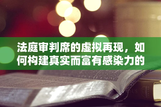 法庭审判席的虚拟再现，如何构建真实而富有感染力的VR体验？